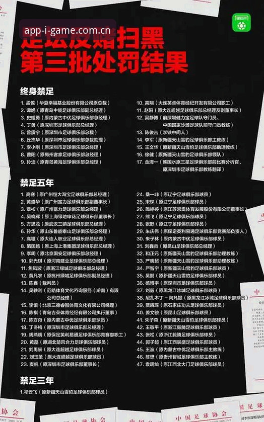 爱游戏app怎么安装 中国足协第三批禁足名单深度解读——爱游戏平台老用户教你如何追踪赛事资讯
